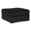  Manufacturer Color_Onyx  -- Signature Design by Ashley Midnight Madness Fabric Ottoman IMAGE 1