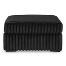  Manufacturer Color_Onyx  -- Signature Design by Ashley Midnight Madness Fabric Ottoman IMAGE 3