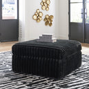  Manufacturer Color_Onyx  -- Signature Design by Ashley Midnight Madness Fabric Ottoman IMAGE 4