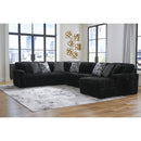  Manufacturer Color_Onyx  -- Signature Design by Ashley Midnight Madness Fabric 4 pc Sectional IMAGE 3