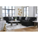  Manufacturer Color_Onyx  -- Signature Design by Ashley Midnight Madness Fabric 4 pc Sectional IMAGE 6