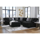  Manufacturer Color_Onyx  -- Signature Design by Ashley Midnight Madness Fabric 4 pc Sectional IMAGE 7