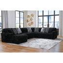  Manufacturer Color_Onyx  -- Signature Design by Ashley Midnight Madness Fabric 4 pc Sectional IMAGE 3