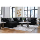  Manufacturer Color_Onyx  -- Signature Design by Ashley Midnight Madness Fabric 4 pc Sectional IMAGE 4