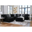  Manufacturer Color_Onyx  -- Signature Design by Ashley Midnight Madness Fabric 4 pc Sectional IMAGE 7