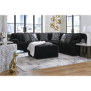  Manufacturer Color_Onyx  -- Signature Design by Ashley Midnight Madness Fabric 3 pc Sectional IMAGE 7