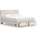  Size_King  -- Signature Design by Ashley Lawroy Panel Bed with Storage IMAGE 2
