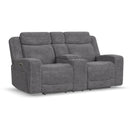  Flexsteel Ridge 1847-64PH - Power Reclining Loveseat with Console/Power Headrest IMAGE 1