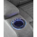  Manufacturer Color_Slate  -- Signature Design by Ashley Schooner Rocks Power Leather Look Recliner IMAGE 11