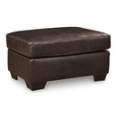  Manufacturer Color_Dark Brown  -- Signature Design by Ashley Santorine Leather Match Ottoman IMAGE 1