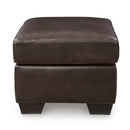  Manufacturer Color_Dark Brown  -- Signature Design by Ashley Santorine Leather Match Ottoman IMAGE 3