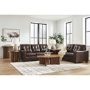  Manufacturer Color_Dark Brown  -- Signature Design by Ashley Santorine Stationary Leather Match Loveseat IMAGE 13