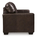  Manufacturer Color_Dark Brown  -- Signature Design by Ashley Santorine Stationary Leather Match Loveseat IMAGE 3
