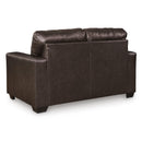  Manufacturer Color_Dark Brown  -- Signature Design by Ashley Santorine Stationary Leather Match Loveseat IMAGE 4