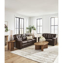  Manufacturer Color_Dark Brown  -- Signature Design by Ashley Santorine Stationary Leather Match Sofa IMAGE 10