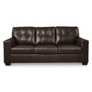  Manufacturer Color_Dark Brown  -- Signature Design by Ashley Santorine Stationary Leather Match Sofa IMAGE 2