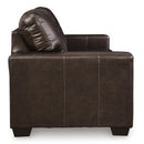  Manufacturer Color_Dark Brown  -- Signature Design by Ashley Santorine Stationary Leather Match Sofa IMAGE 3