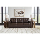  Manufacturer Color_Dark Brown  -- Signature Design by Ashley Santorine Stationary Leather Match Sofa IMAGE 5