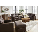  Manufacturer Color_Dark Brown  -- Signature Design by Ashley Santorine Stationary Leather Match Sofa IMAGE 9