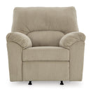  Manufacturer Color_Sand -- Signature Design by Ashley SimpleJoy Rocker Fabric Recliner IMAGE 3