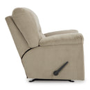  Manufacturer Color_Sand -- Signature Design by Ashley SimpleJoy Rocker Fabric Recliner IMAGE 4