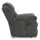  Manufacturer Color_Graphite  -- Signature Design by Ashley Frohn Rocker Fabric Recliner IMAGE 4