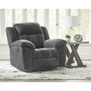  Manufacturer Color_Graphite  -- Signature Design by Ashley Frohn Rocker Fabric Recliner IMAGE 6