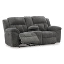  Manufacturer Color_Graphite  -- Signature Design by Ashley Frohn Reclining Fabric Loveseat with Console IMAGE 2