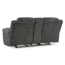  Manufacturer Color_Graphite  -- Signature Design by Ashley Frohn Reclining Fabric Loveseat with Console IMAGE 5