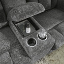  Manufacturer Color_Graphite  -- Signature Design by Ashley Frohn Reclining Fabric Loveseat with Console IMAGE 8