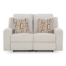  Manufacturer Color_Stone  -- Signature Design by Ashley Danum Stationary Fabric Loveseat IMAGE 3
