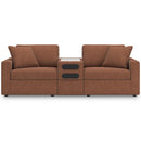  Manufacturer Color_Spice  -- Signature Design by Ashley Modmax Stationary Fabric Loveseat with Console IMAGE 2