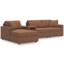  Manufacturer Color_Spice  -- Signature Design by Ashley Modmax Fabric 4 pc Sectional IMAGE 1