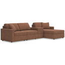  Manufacturer Color_Spice  -- Signature Design by Ashley Modmax Fabric 4 pc Sectional IMAGE 1