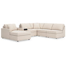  Manufacturer Color_Oyster  -- Modmax 92103S24 6 pc Sectional with Chaise and Audio Console IMAGE 1