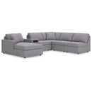  Manufacturer Color_Granite  -- Modmax 92104S24 6 pc Sectional with Chaise and Audio Console IMAGE 1