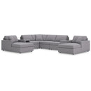  Manufacturer Color_Granite  -- Modmax 92104S31 8 pc Double Chaise Sectional with Audio and Storage Consoles IMAGE 1