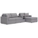  Manufacturer Color_Granite  -- Modmax 92104S37 4 pc Sectional with Chaise and Audio Console IMAGE 1