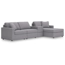  Manufacturer Color_Granite  -- Modmax 92104S40 4 pc Sectional with Chaise and Storage Console IMAGE 1
