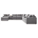  Manufacturer Color_Granite  -- Modmax 92104S43 8 pc Sectional with Chaise and Storage Consoles IMAGE 1