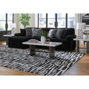  Manufacturer Color_Onyx  -- Signature Design by Ashley Midnight Madness Fabric 2 pc Sectional IMAGE 4