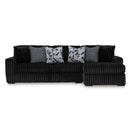  Manufacturer Color_Onyx  -- Signature Design by Ashley Midnight Madness Fabric 2 pc Sectional IMAGE 1