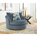  Manufacturer Color_Navy  -- Benchcraft Maxon Place Stationary Fabric Chair with Ottoman IMAGE 2