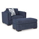  Manufacturer Color_Navy  -- Benchcraft Evansley Stationary Fabric Chair with Ottoman IMAGE 1