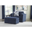  Manufacturer Color_Navy  -- Benchcraft Evansley Stationary Fabric Chair with Ottoman IMAGE 2