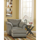  Manufacturer Color_Cobblestone  -- Signature Design by Ashley Darcy Stationary Fabric Chair with Ottoman IMAGE 1