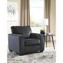 Manufacturer Color_Slate -- Signature Design by Ashley Altari Stationary Fabric Chair with Ottoman IMAGE 2