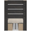  Size_Twin  -- Hollivern PCB2108B18 Twin Panel Bed with Storage IMAGE 5