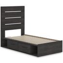  Size_Twin  -- Hollivern PCB2108B18 Twin Panel Bed with Storage IMAGE 6