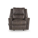  Manufacturer Color_Walnut  -- Signature Design by Ashley Lixtowel Rocker Leather Look Recliner IMAGE 3
